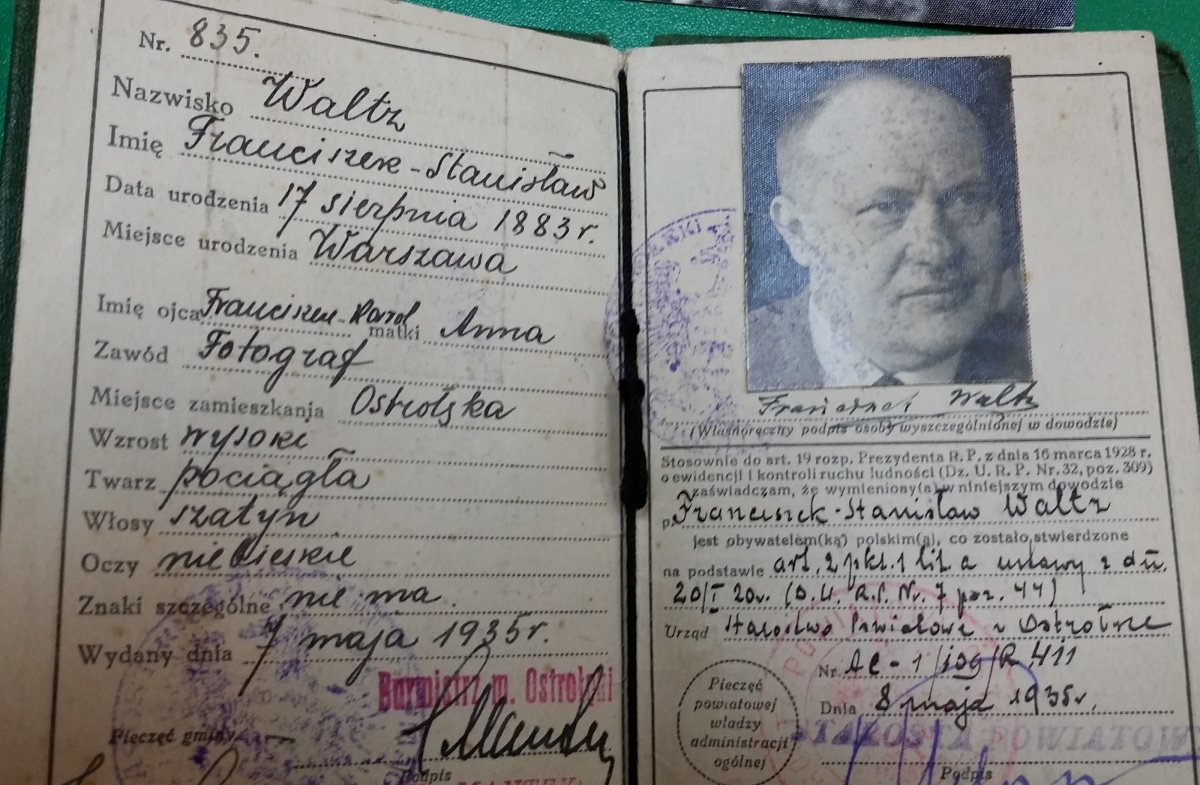 Dowód Osobisty Franciszka Stanisława Waltza